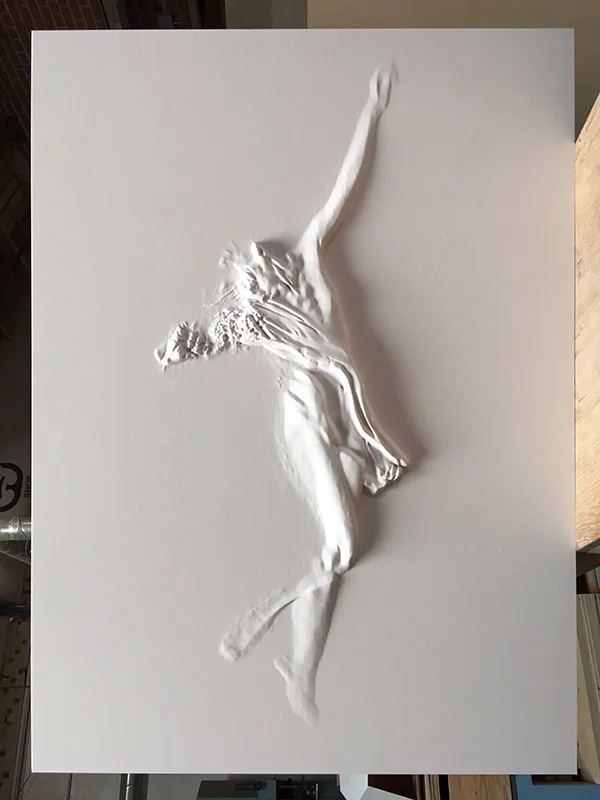 3D Photo Relief, on Closed Cell Polyurethane, 28.5 x 39'' Inches