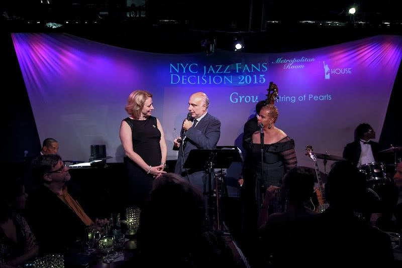   With Enzo Capua and Antoinette Montague at the 2015 Hot House Jazz / Metropolitan Room NYC Jazz Fans Decision ceremony  
