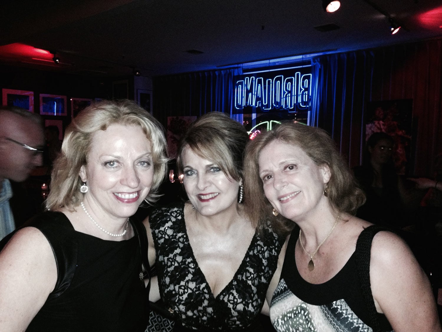   Hanging with fellow jazzbirds Amy London and Judy Niemack at Birdland, NYC  