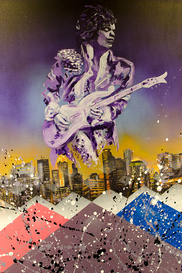 John Michael Barone Above the Minneapolis Sound acrylic on canvas