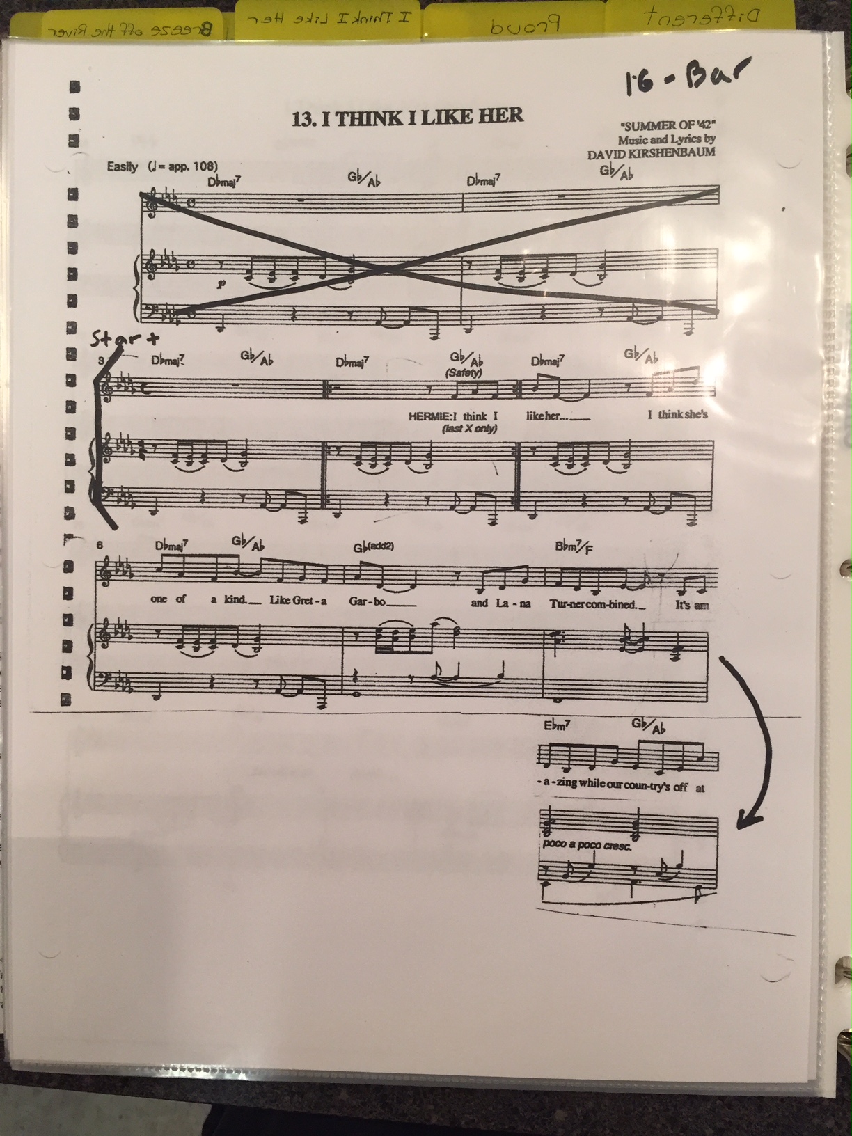And this is a 16 bar cut where Jon cut and pasted an extra line of music onto the page to eliminate an unnecessary page flip. I know. He's a total overachiever and would be completely annoying if he wasn't such an awesome guy.