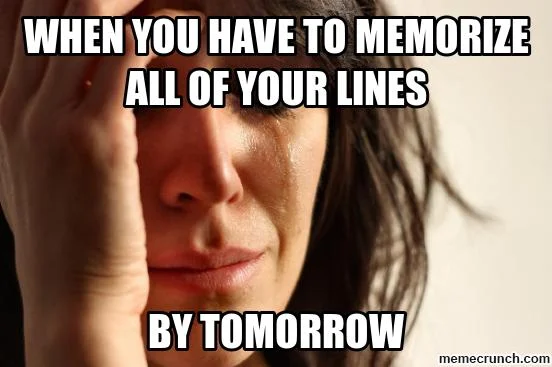 But you've had three months of rehearsal to prepare...