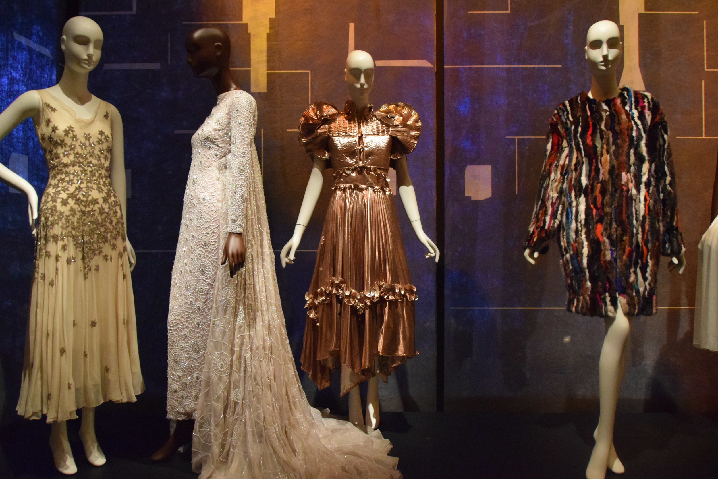 From L to R: Mary Liotta (1930); Bibhu Mohapatra (spring 2015), Zandra Rhodes (1981), unknown 