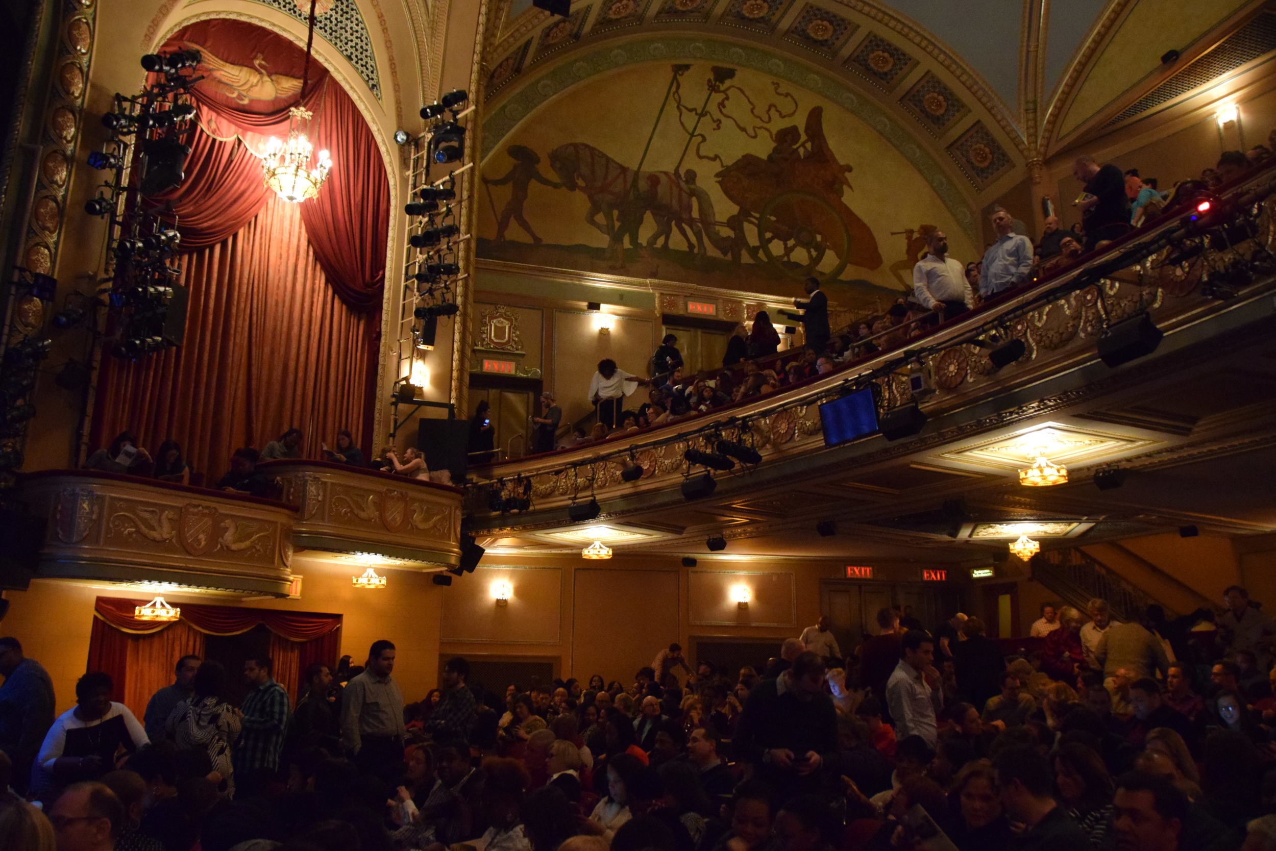 Inside the theatre. 