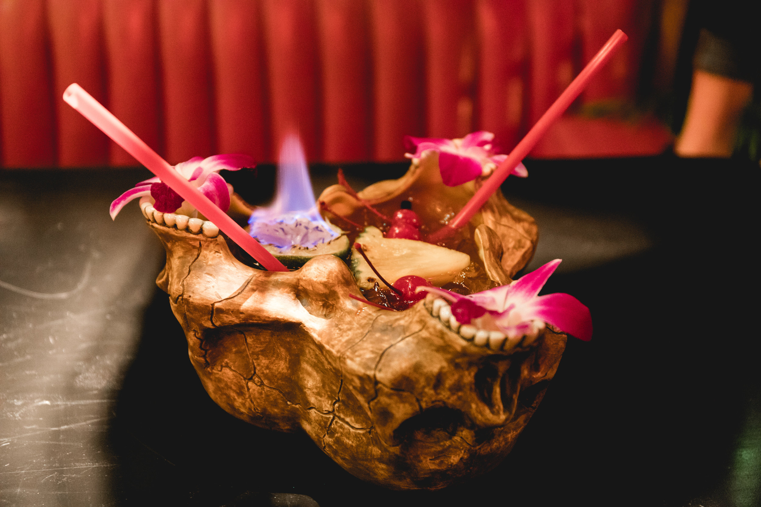 Baker "Fire Bowl" cocktail (named after the Baker neighborhood where Adrift is located)