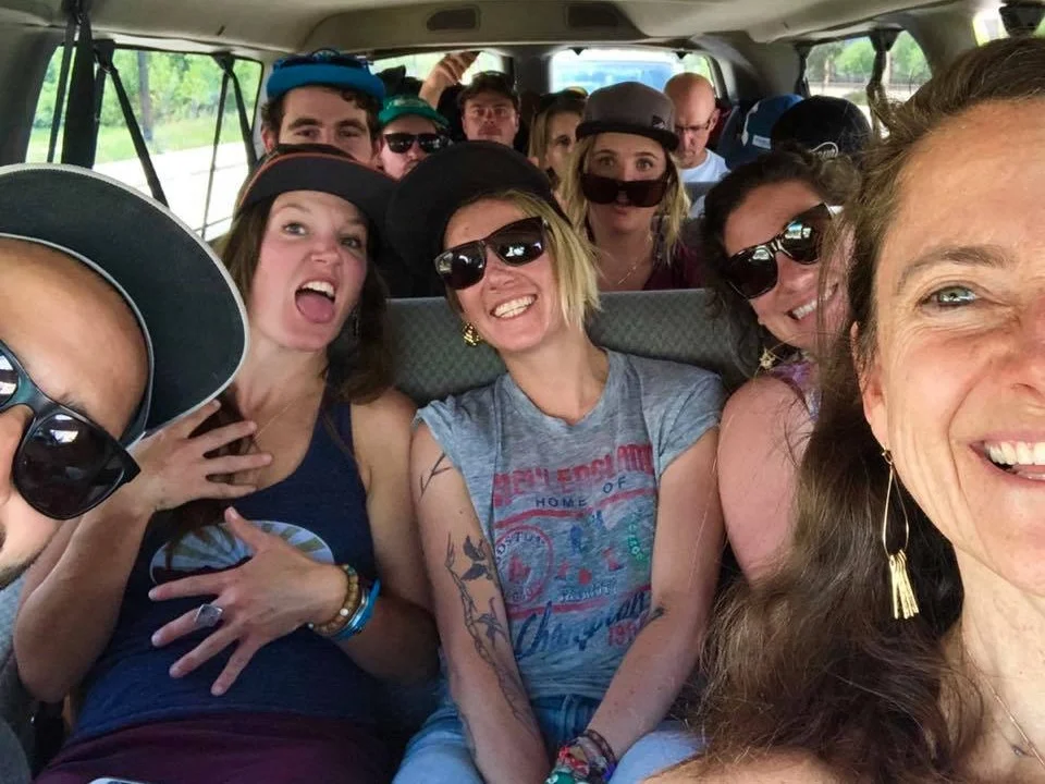 The Montanya Distillers crew on the road.