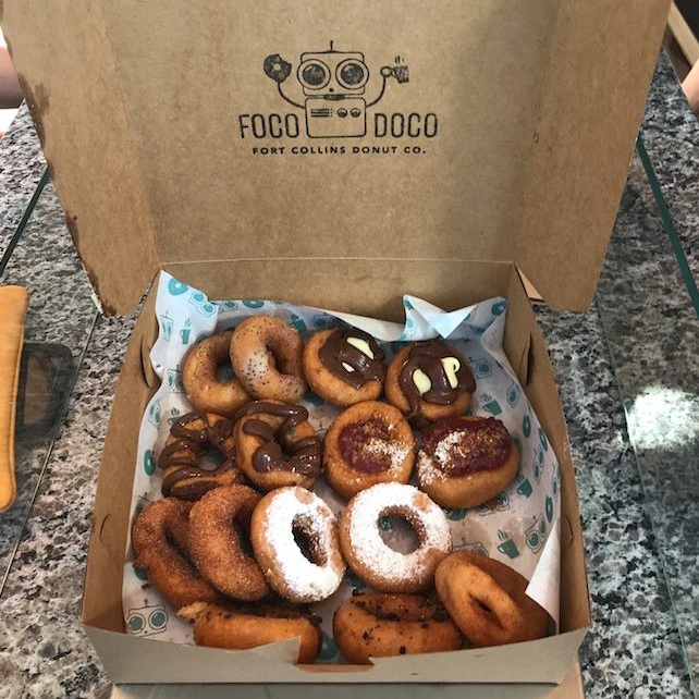 Gluten-free donuts from the Fort Collins Donut Company.