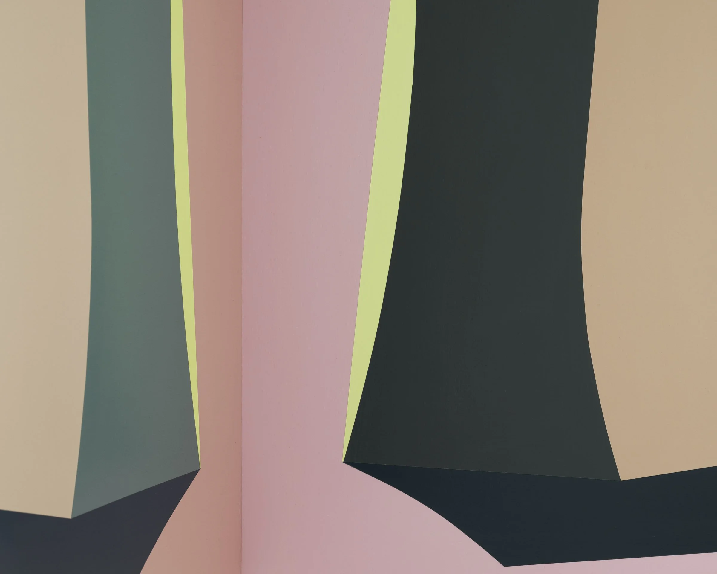   Niche Chat , acrylic on panel, 28 x 46 inches, 2025 (detail). photo by LFdocumentation 