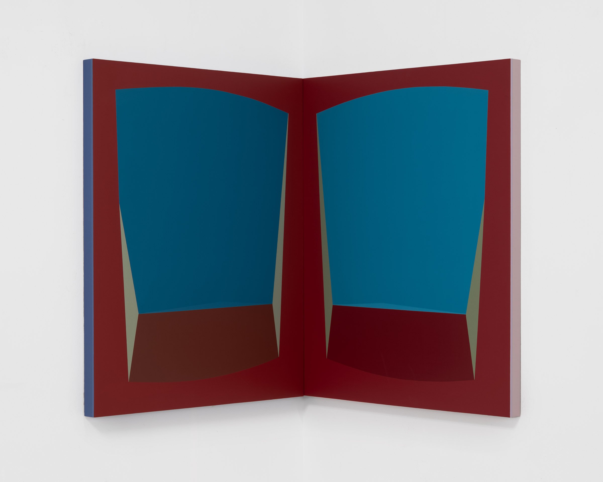   On Your Side , acrylic on panel, 28 x 46 inches, 2025. photo by LFdocumentation 