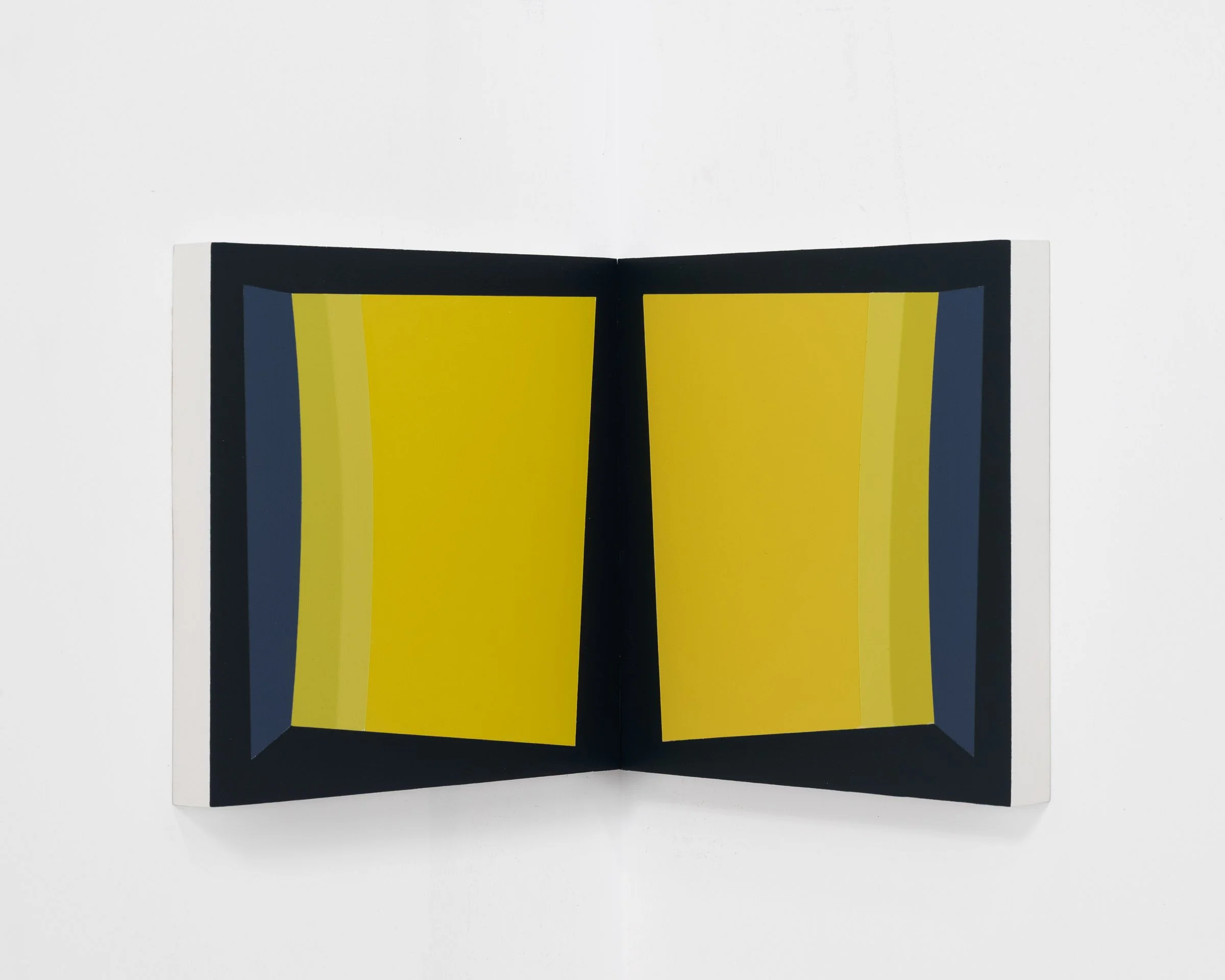   Dissolving Sense , acrylic on panel, 7 7/8 x 16 3/4 inches, 2025. photo by LFdocumentation 