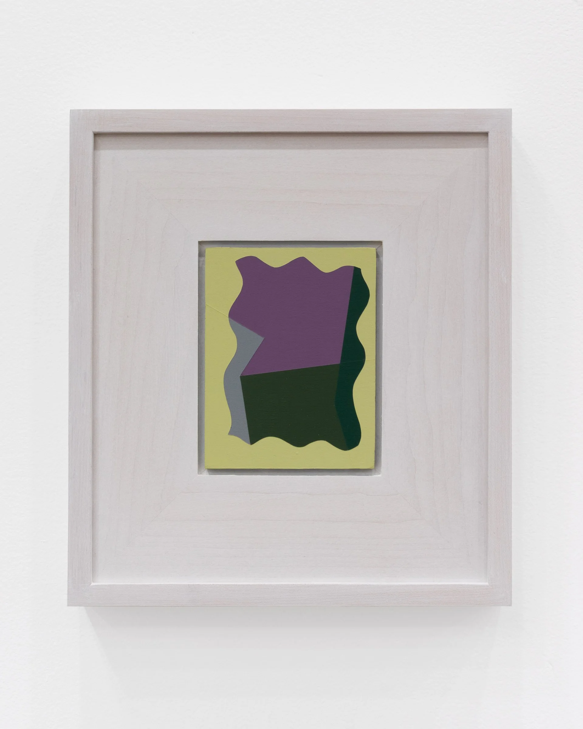   Land Locked,  acrylic on board, 4 5/8 x 3 9/16inches (10 5/8 x 9 9/16 inches framed), 2023. Toronto Art Fair with Norberg Hall, 2025. Photo by LF Documentation.  