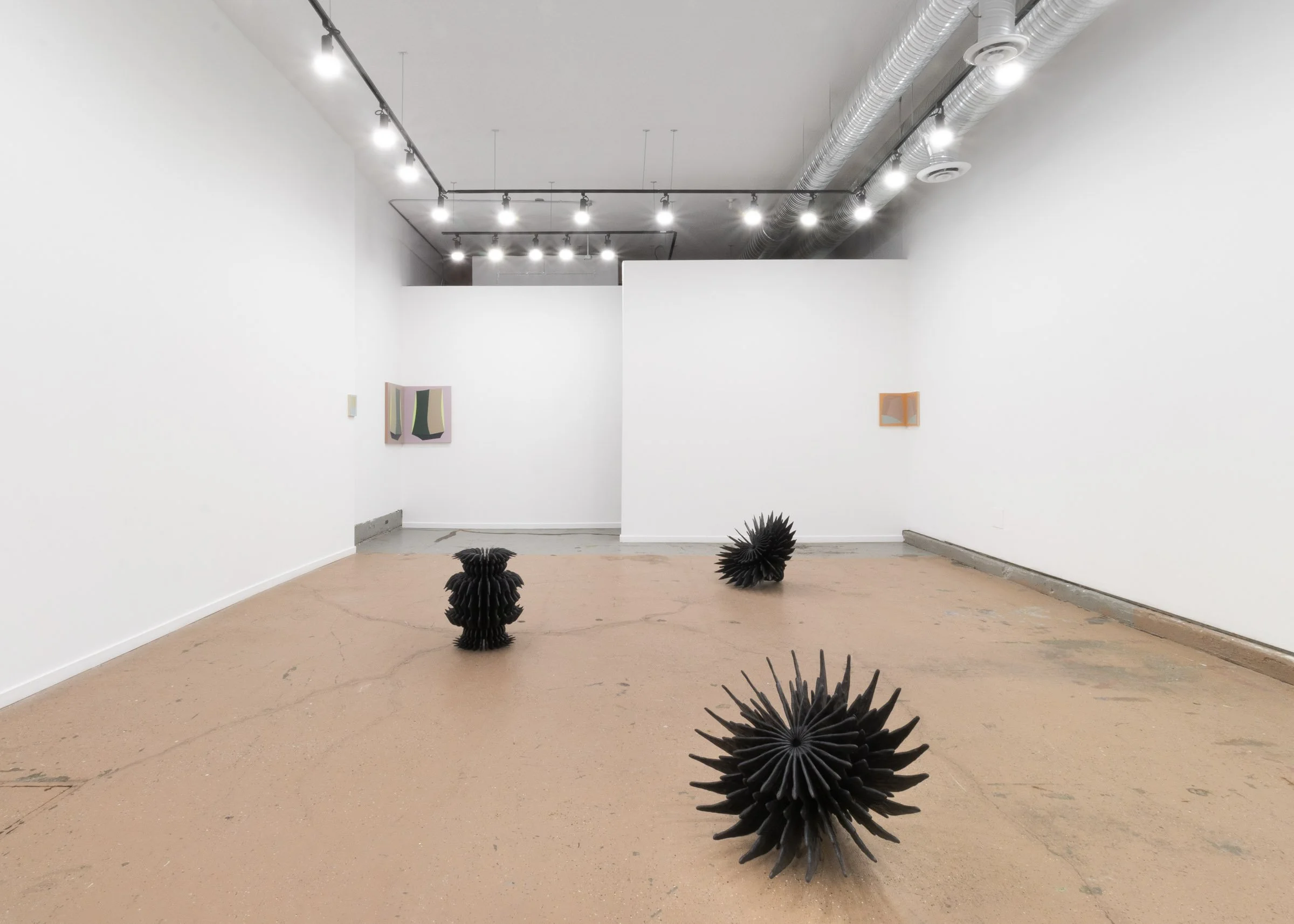   Grinning,  exhibition view, two-person exhibition with  Emma Welch , Norberg Hall, 2026. Photo by LF Documentation 