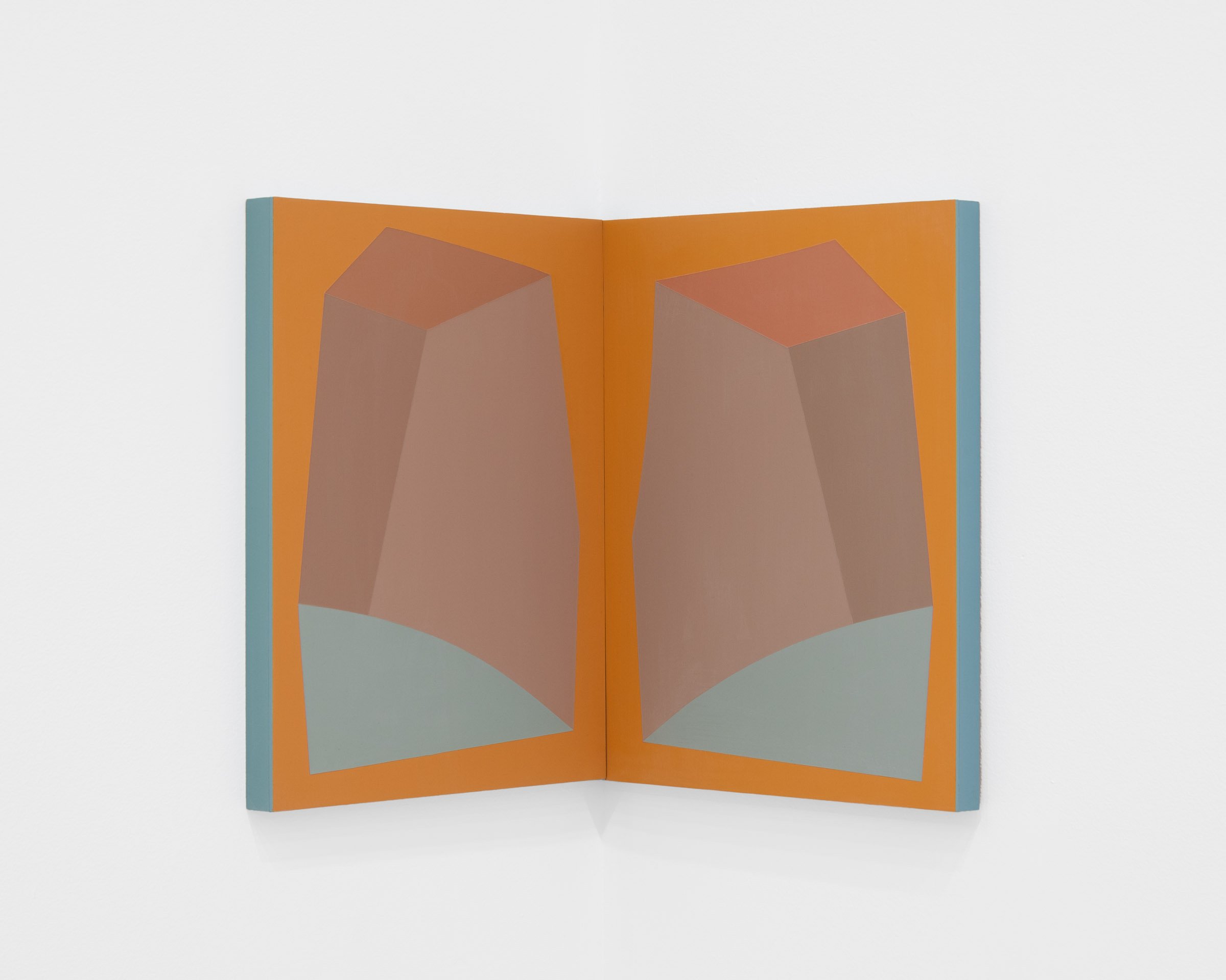   Loves in Sequence , acrylic on panels, 14 × 22 inches, 2025. Photo by LF Documentation. 