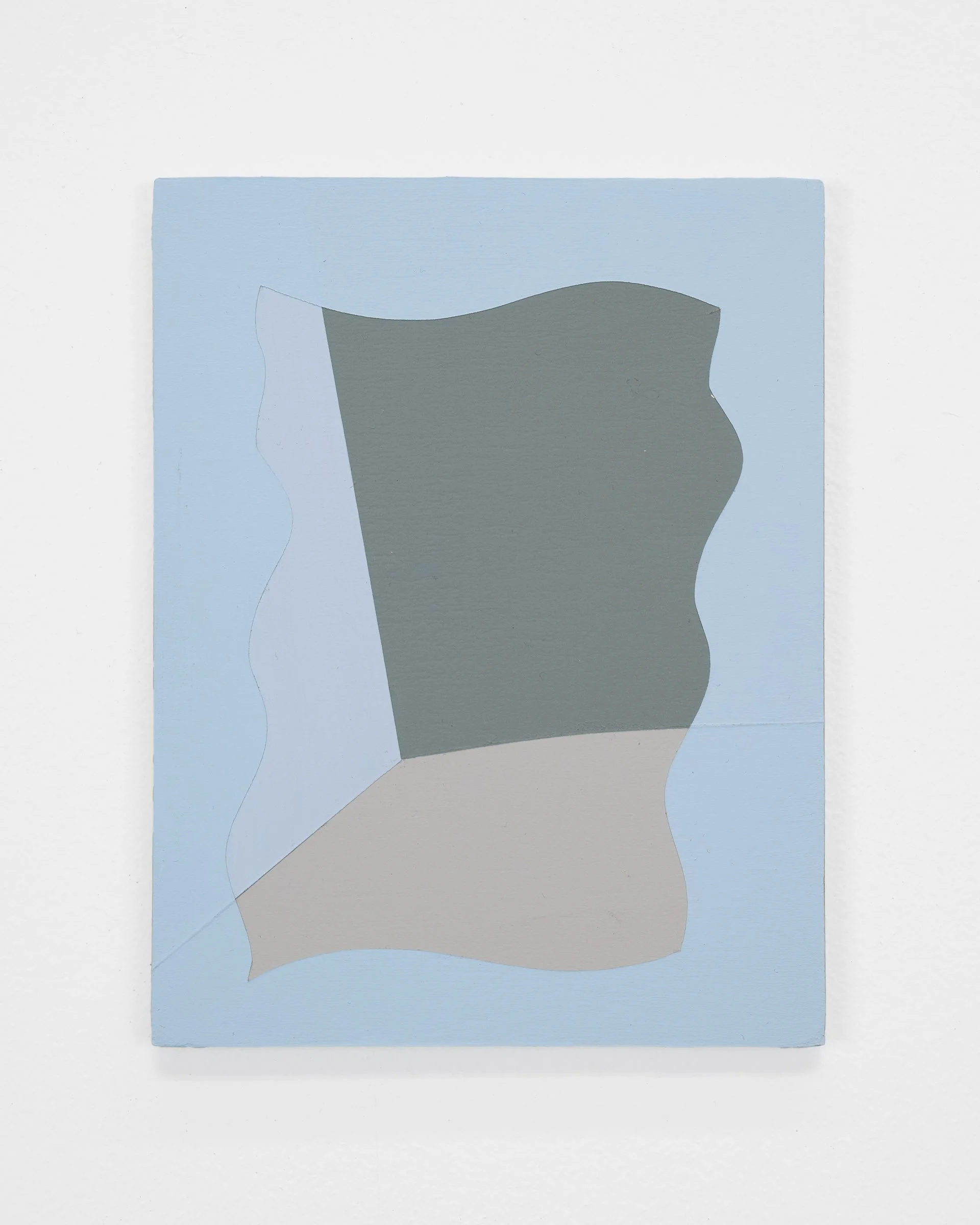   good talk(for nic) , acrylic on board, 4 5/8 x 3 9/16 inches, 2025. Photo by LF Documentation.  