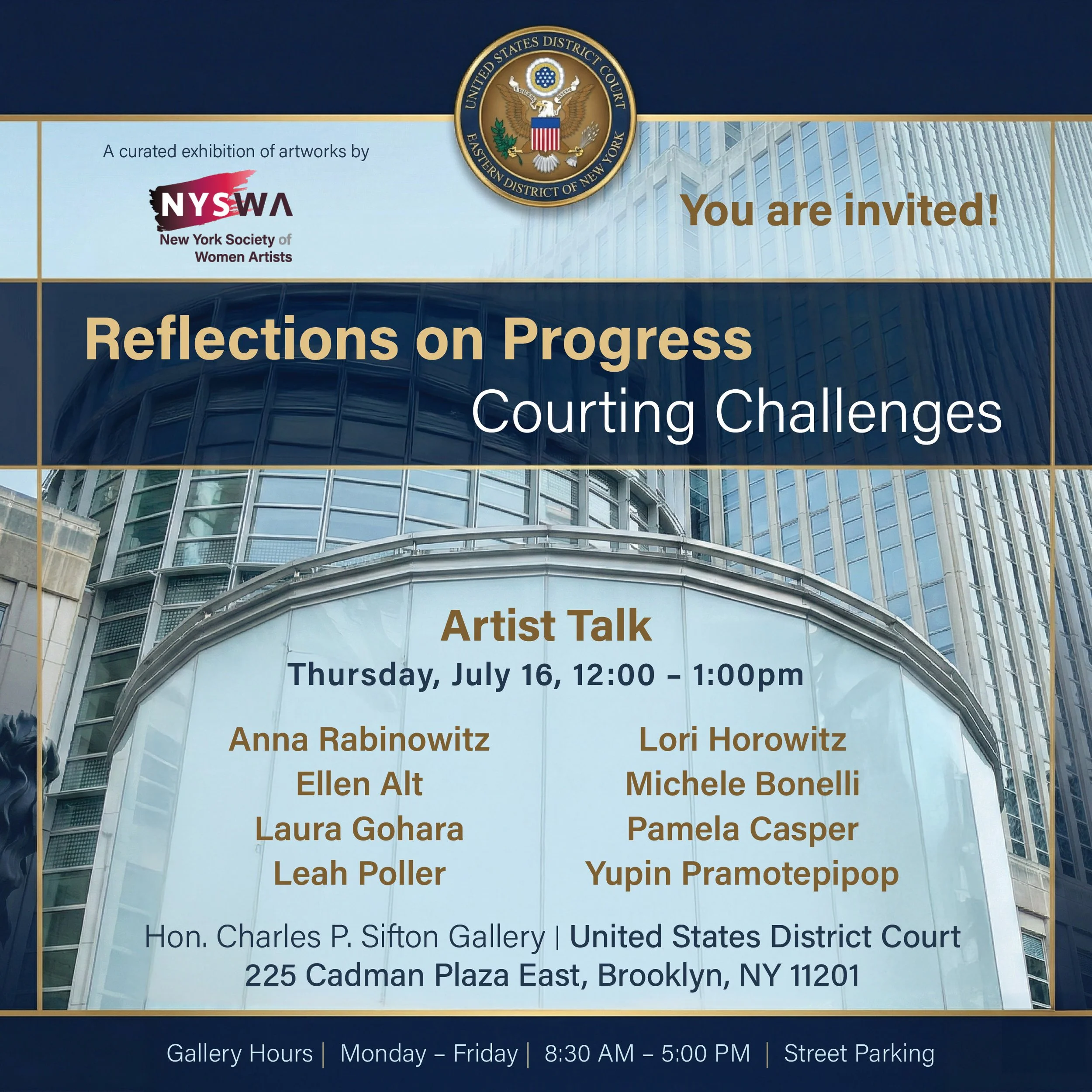 NYSWA: INSIDE THE FEDERAL COURTHOUSE for an Exhibition discussion