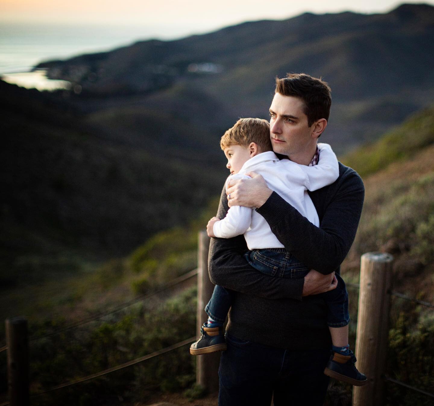 Watching the sunset over Marin Headlands with dad ❤️