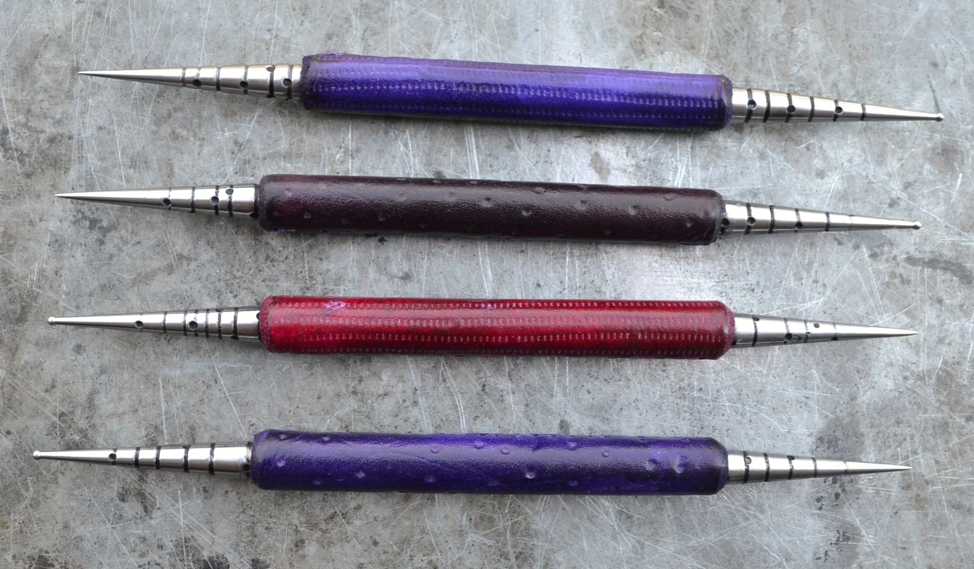 Leather-Wrapped Double-Ended Steel Awls