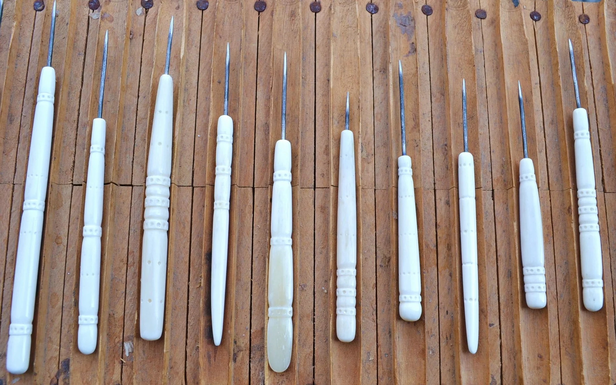 Elk Bone & Steel Pin Awls