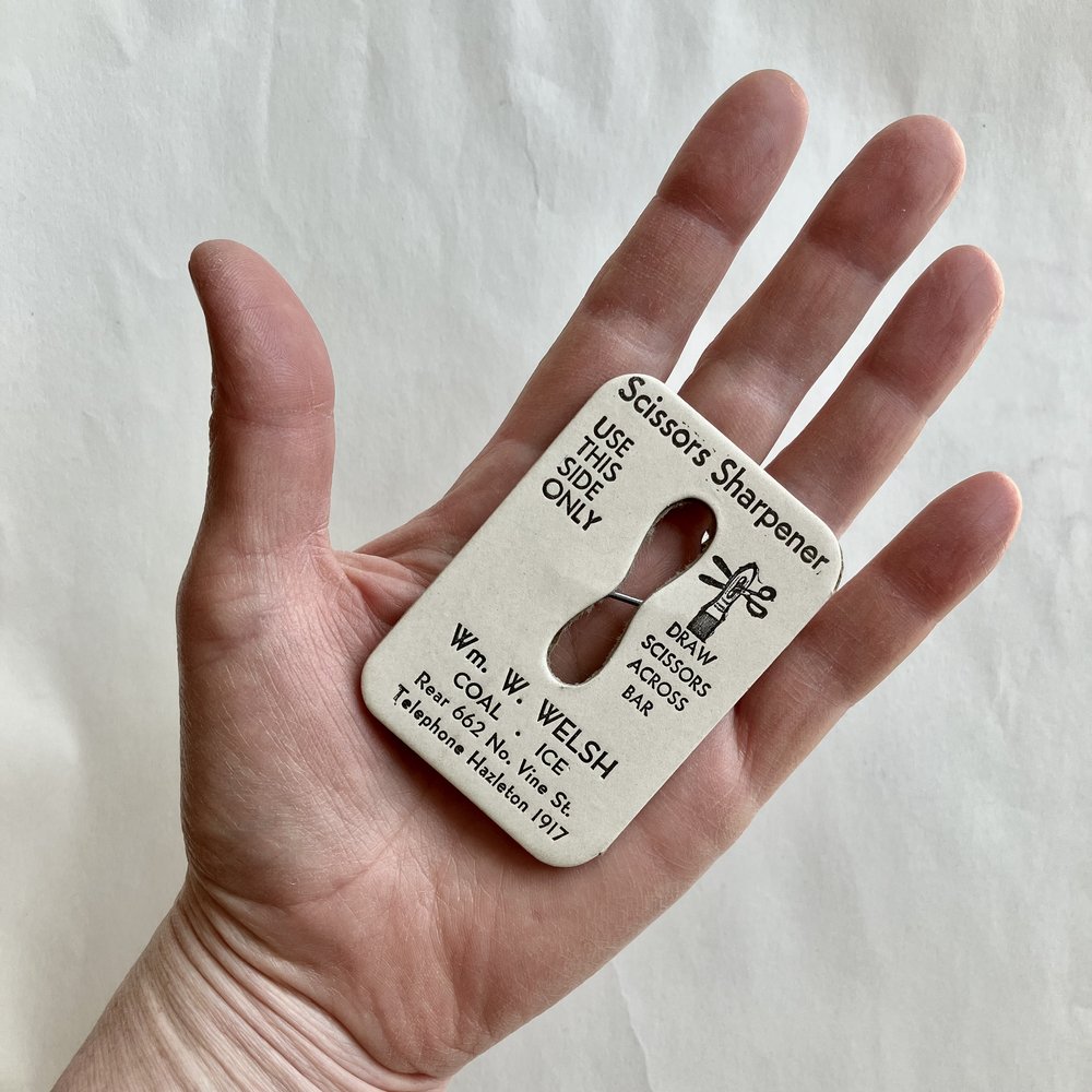 Store New Old Stock Small Scissor Sharpening Card — Shanna Leino