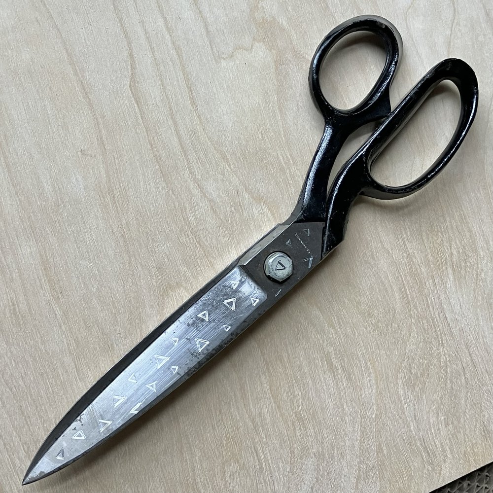 Store Large Vintage T.E. Schneider Scissors, Freshly Sharpened & Etched  with Stripes — Shanna Leino