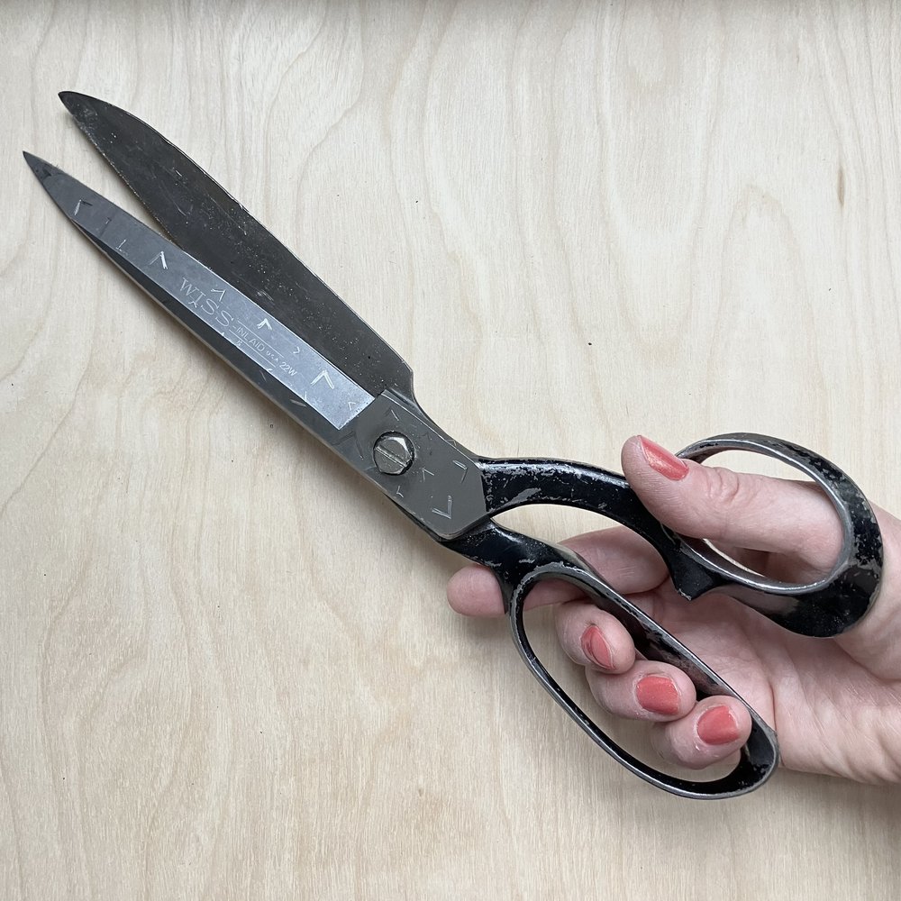 Store Large Vintage T.E. Schneider Scissors, Freshly Sharpened & Etched  with Stripes — Shanna Leino
