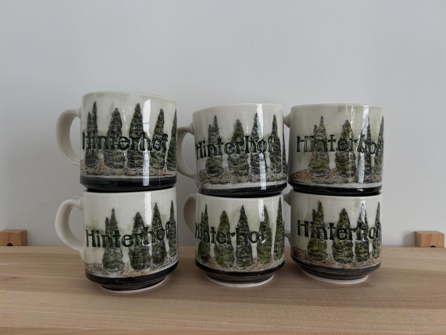 Recently finished up these mugs for @hinterhofcoffee