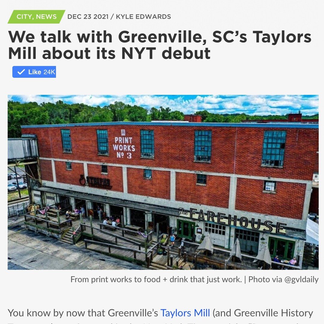 Thanks to @gvltoday for sharing about our recent appearance in the @nytimes! We're excited to share the incredible opportunities available for tenants at the Mill!