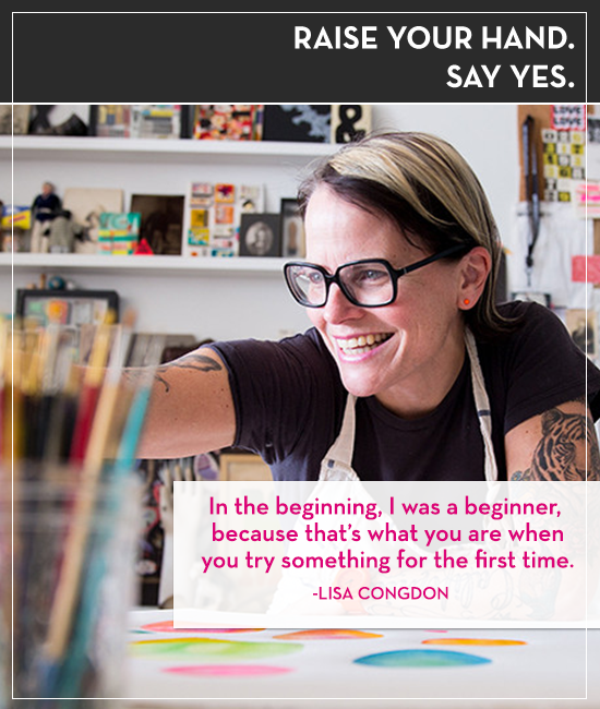 Lisa Congdon talks passion projects on the Raise Your Hand Say Yes podcast with Tiffany Han