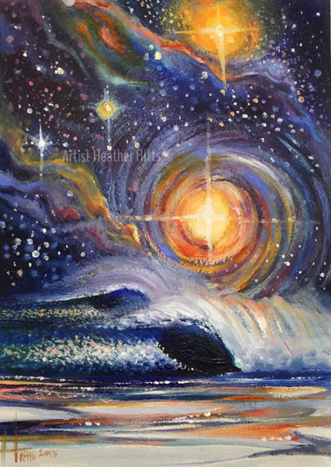 "Cosmic Playground" Oil on Hardboard