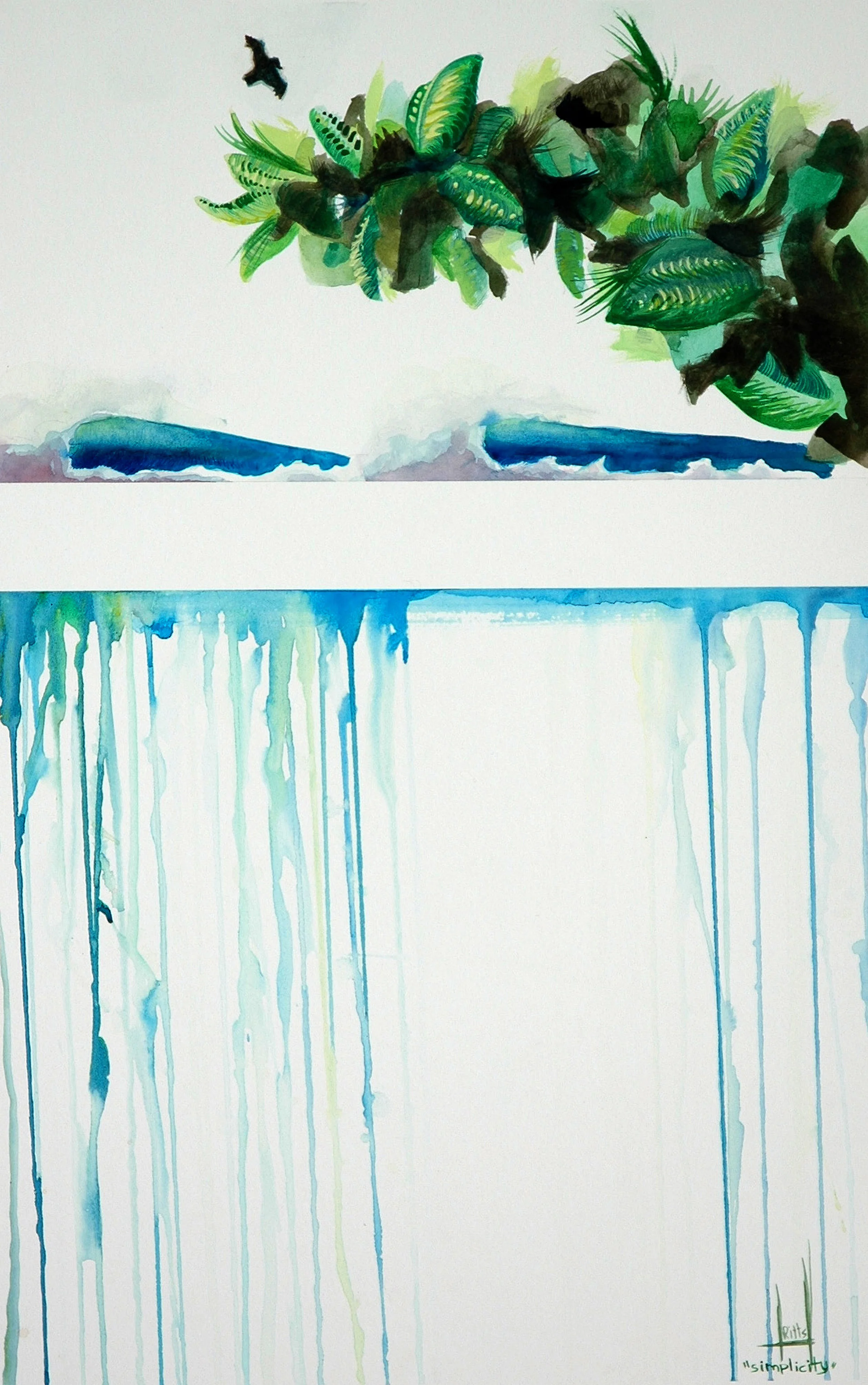 “Simplicity” Watercolor on Illustration Board