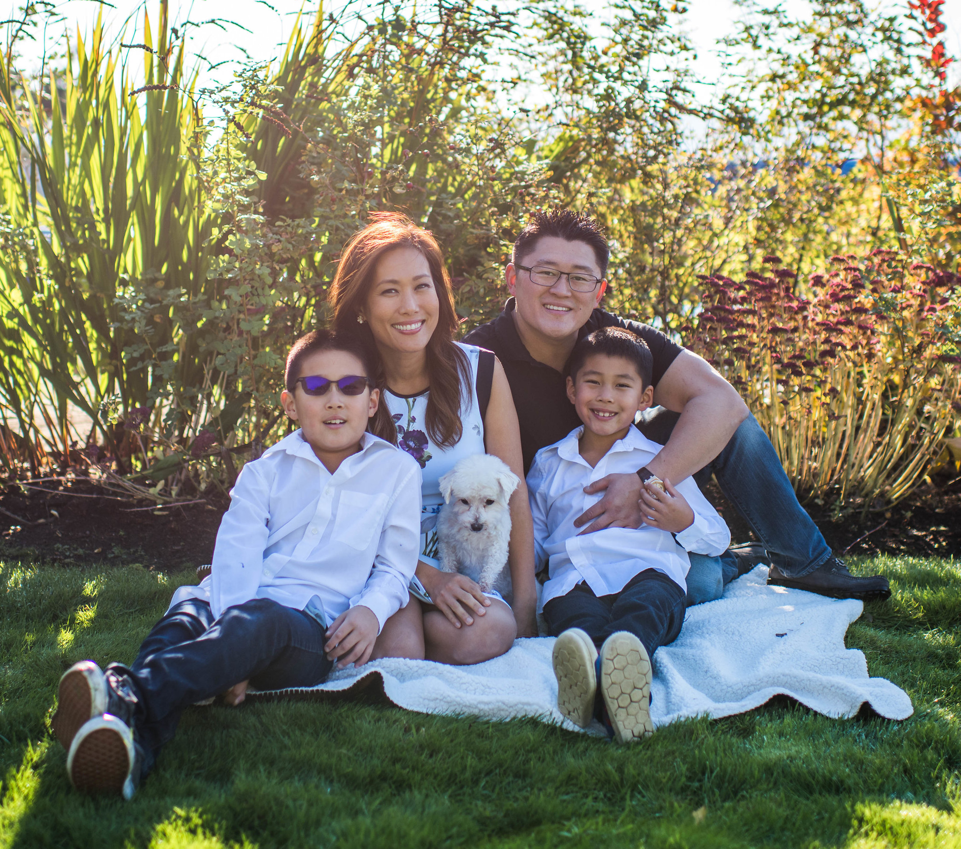 Dr Thomas Kang, Dr. Katie Kim and their two boys Michael and Marcus