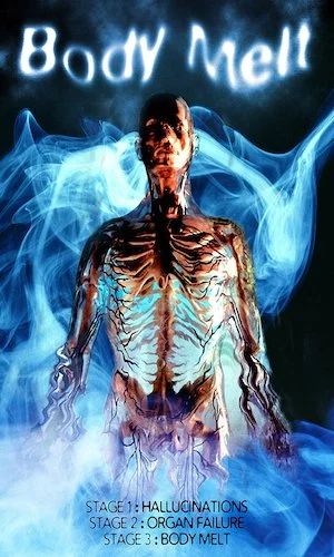 Body Melt - Dir. Philip Brophy imdb synopsis: Residents of peaceful Pebbles Court, Homesville, are being used unknowingly as test experiments for a new 'Body Drug' that causes rapid body decomposition (melting skin etc.) and painful death.