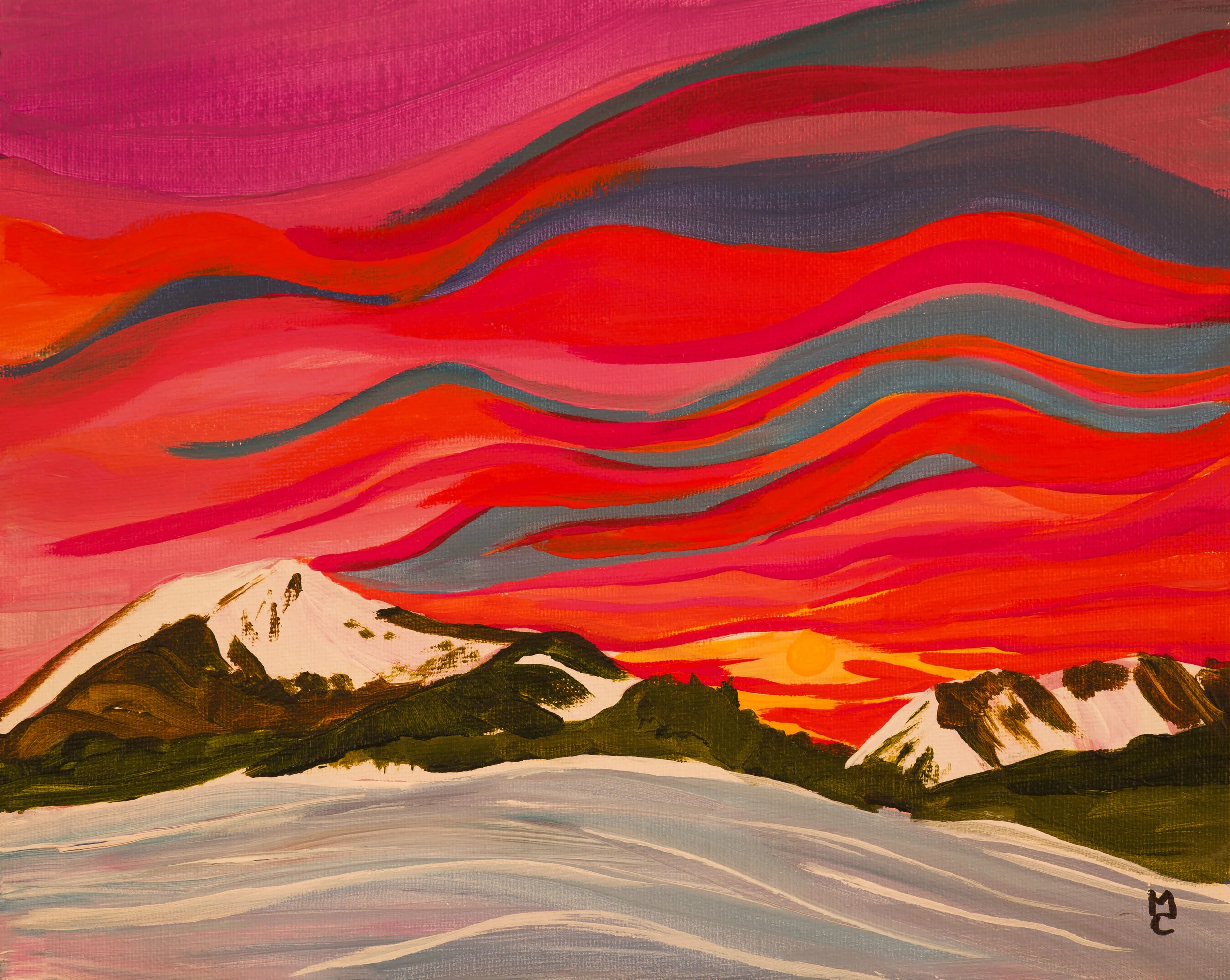 Sunset over Red Lady