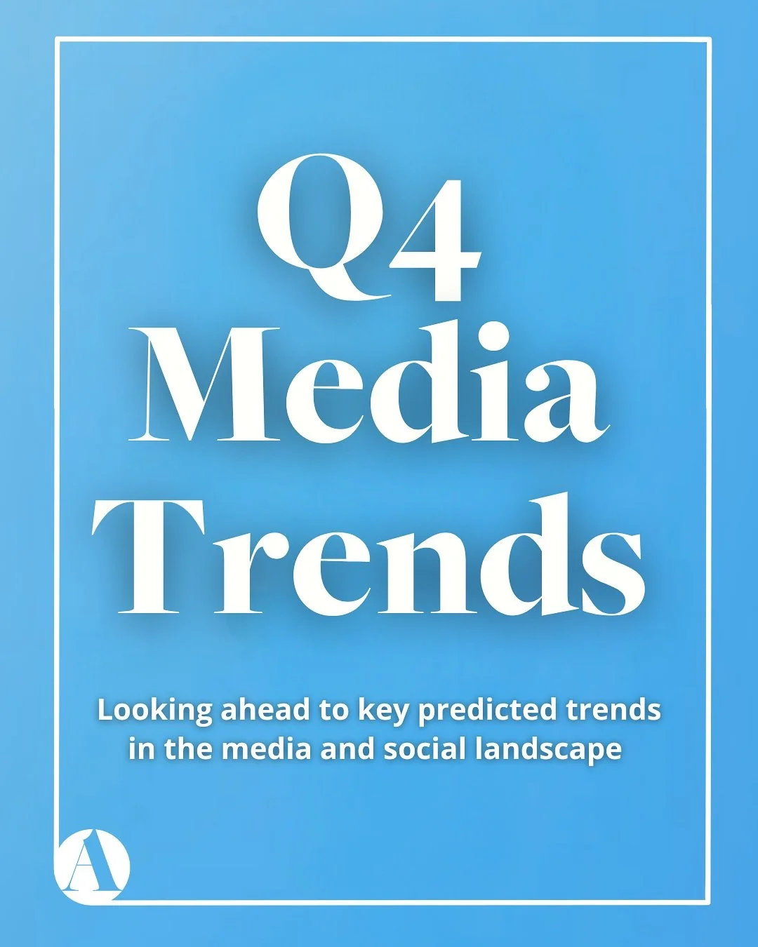 Dive into our Q4 Media Trends report to see how PR is shifting in 2025🎙️📹

Swipe to learn more 👉

#AduroCommunications #MediaTrends #TrendReport #CommunicationsAgency