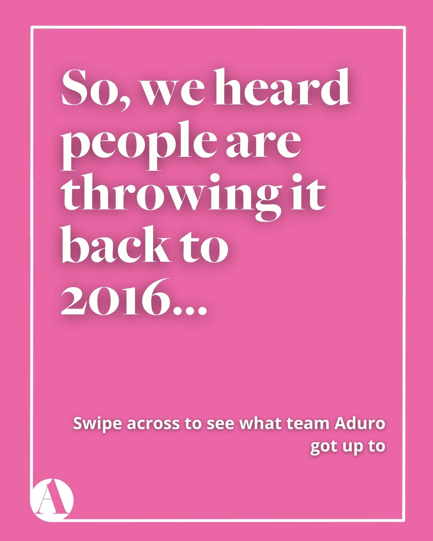Throwback to 2016 ✨

A year of big ideas, bold partnerships and working with some seriously incredible brands.

From winning our first fashion client, working on Ted Baker and Kickers, to putting our staff at the heart of everything we do, it was a y