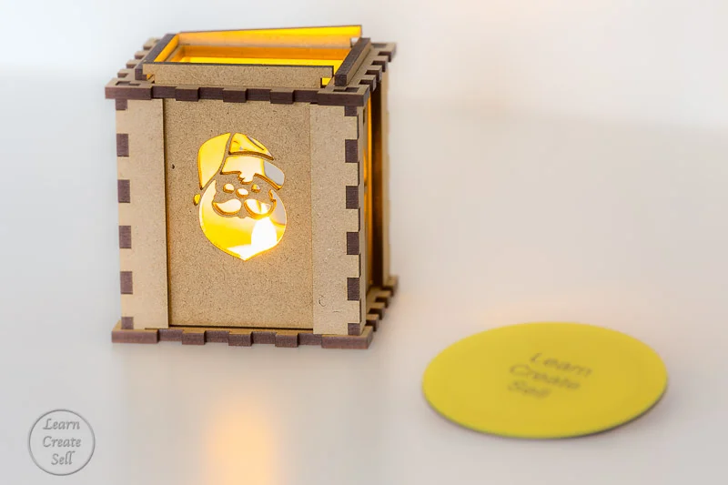 Customised laser cut unique tea light holder four slides for all occasions perfect Christmas gift