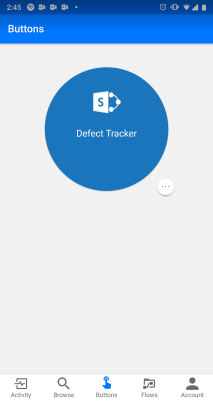 The Flow Mobile App’s Button open new ways of initiating processes