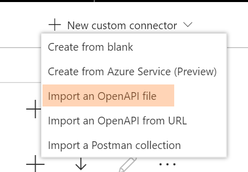 Import a Open API / Swagger file into your PowerApps environment