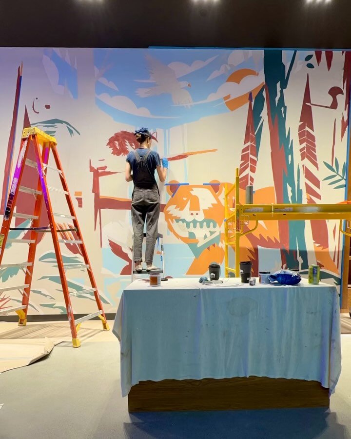 Spent last week in Philly, painting a mural at @yeti&rsquo;s new store in King of Prussia Mall. I did the illustration and @studio.pdp &amp; @max_kuhn helped bring it to life. My first mural and truly a trip to produce work at that scale. Huge thanks