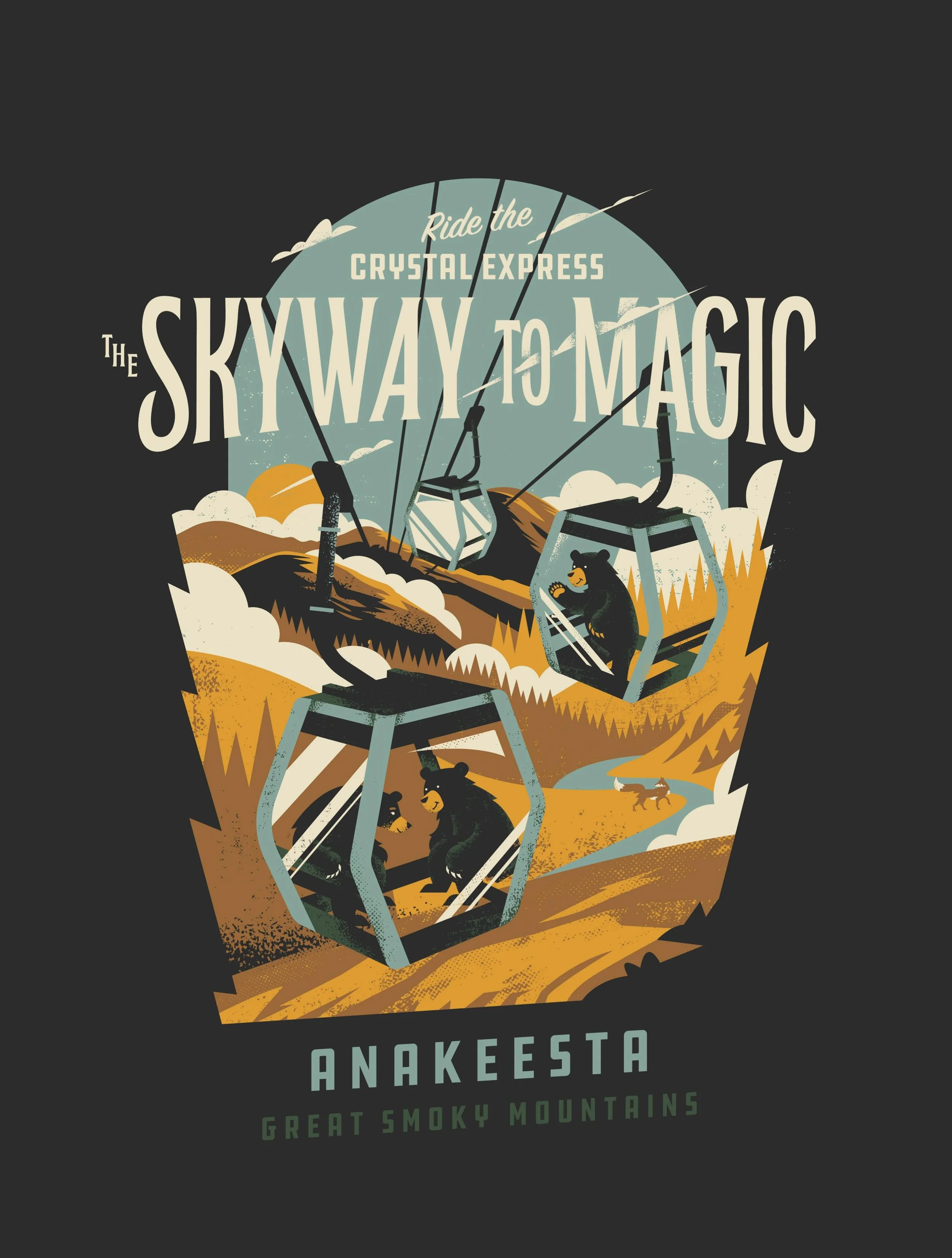Been a little quiet on the gram lately, but I&rsquo;m excited to finally share this one: the Crystal Express officially opens today at @anakeesta 🚠🌄

Earlier this year I had the chance to illustrate a whole new line of merch for the attraction. The