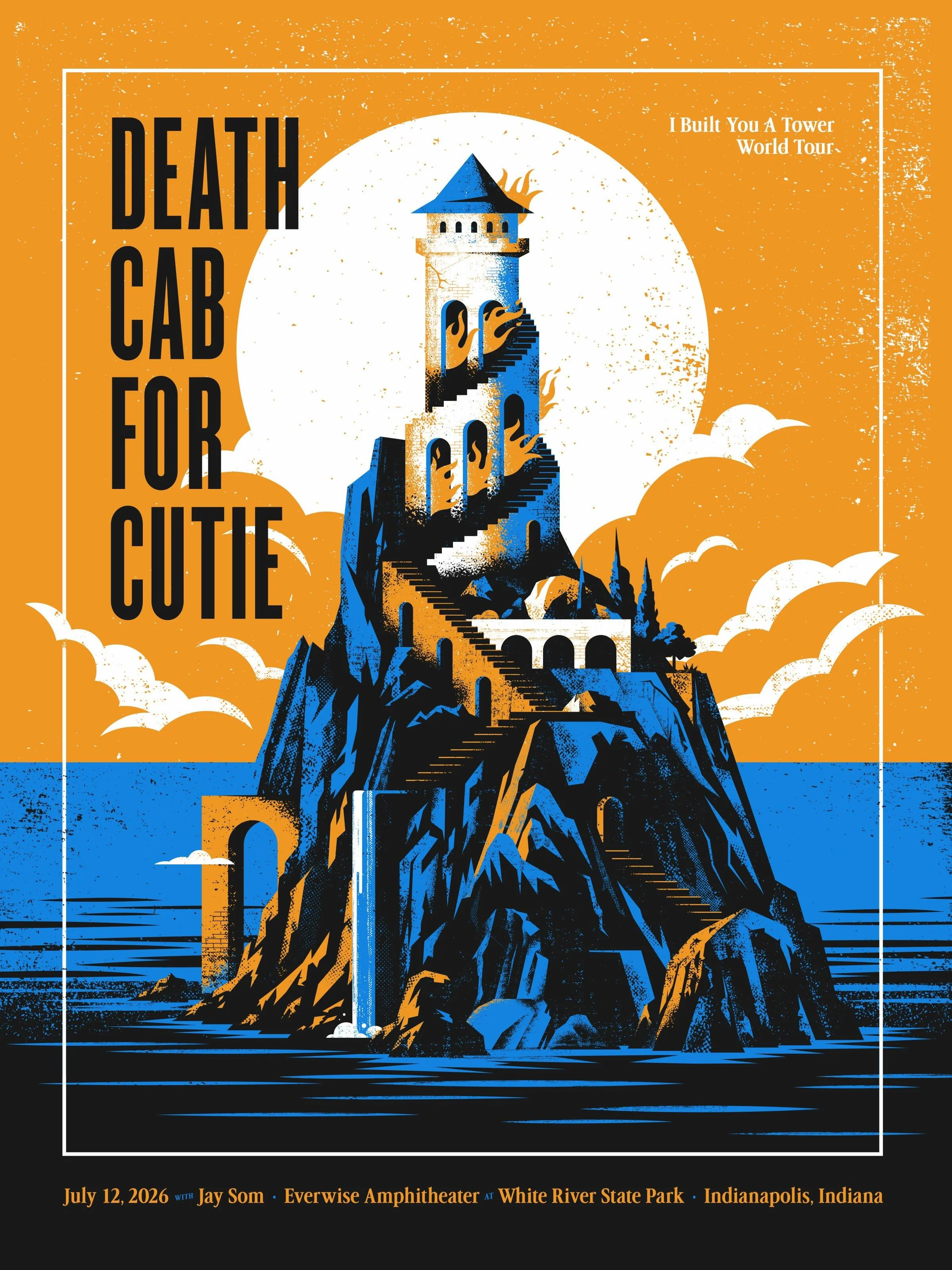 New work: My latest poster is for Death Cab for Cutie&rsquo;s concert tonight in Indianapolis.

Ben @gibbstack described their new record &ldquo;I Built You a Tower&rdquo; as compartmentalizing grief, constructing a mental fortress where painful memo