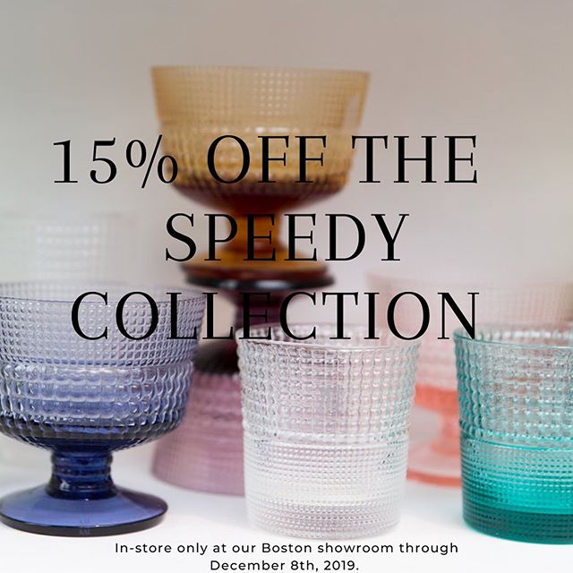 Get 15% off our Speedy collection this weekend only at our Boston showroom as part of the @sowaboston Winter Festival! .
.
.
#sowaboston #madeinitaly #GdSstyle#sharemystyle&nbsp;#makehomeyours #homeware #homeaccessories&nbsp;#bostoninteriordesign #bo