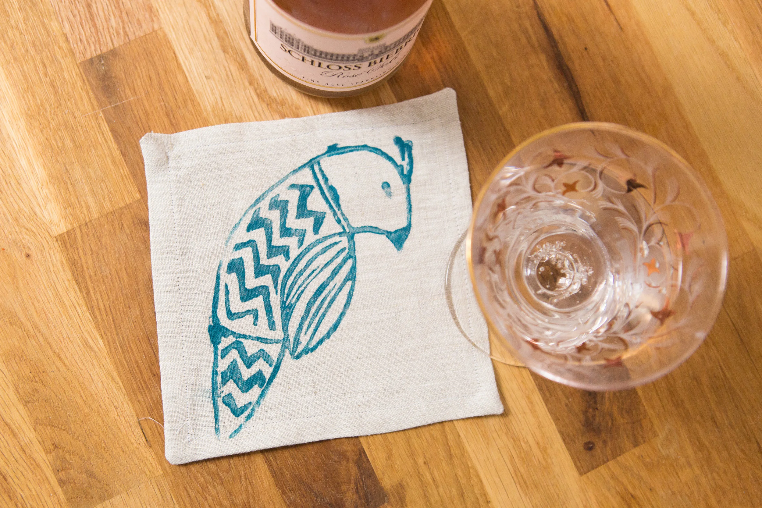 cocktail nap chevron bird in peacock blue on oat.jpg