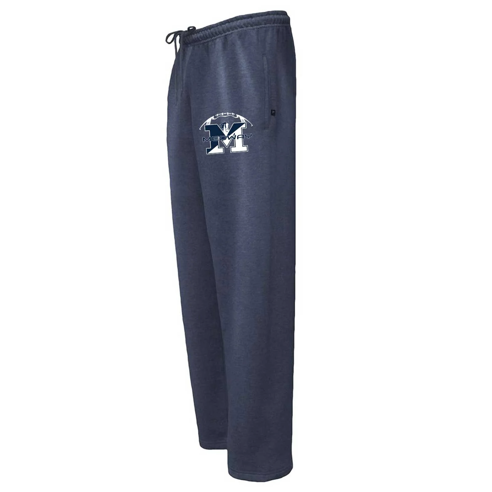 Medway HS Football Navy Pennant Open-Bottom Sweatpants