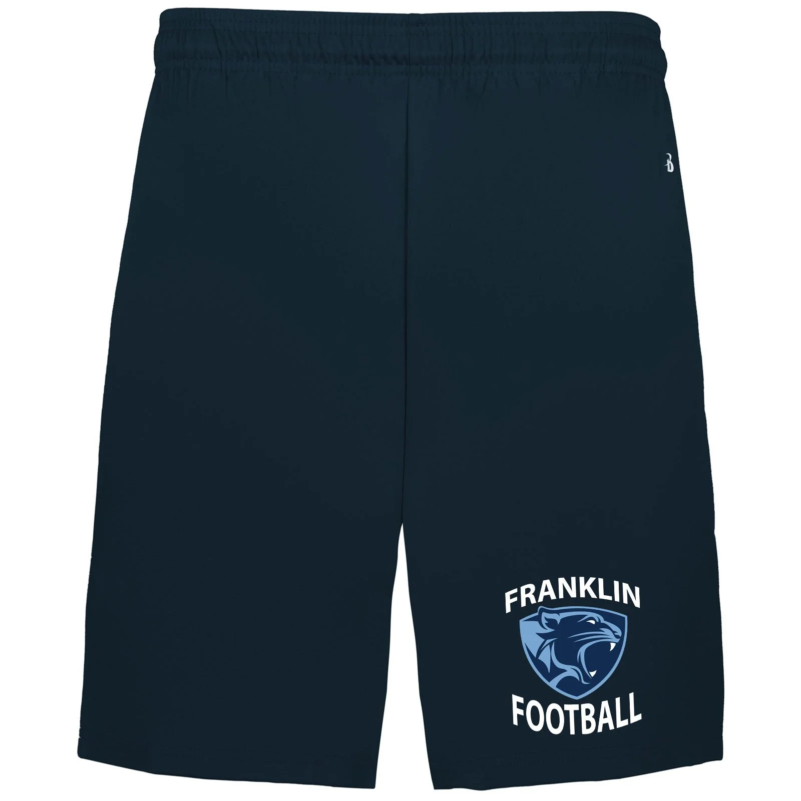Franklin Youth Football Navy Performance Pocket Shorts