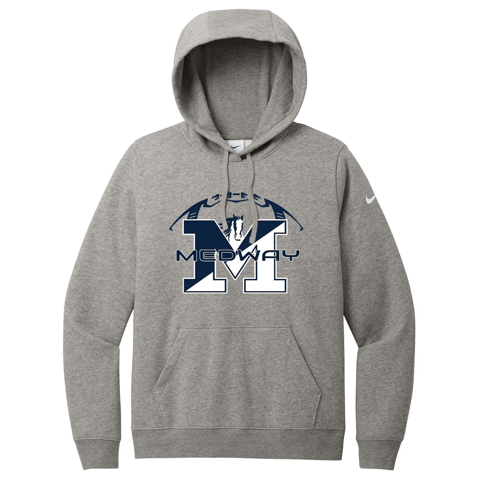 Medway HS Football Grey Nike Hoodie