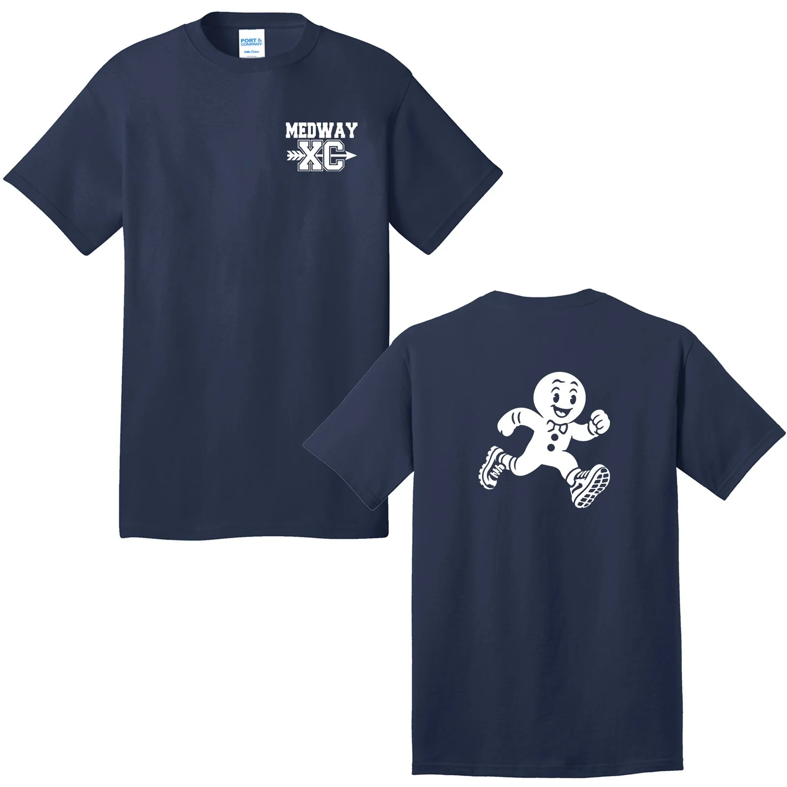 Medway Cross Country Navy Cotton T-Shirt