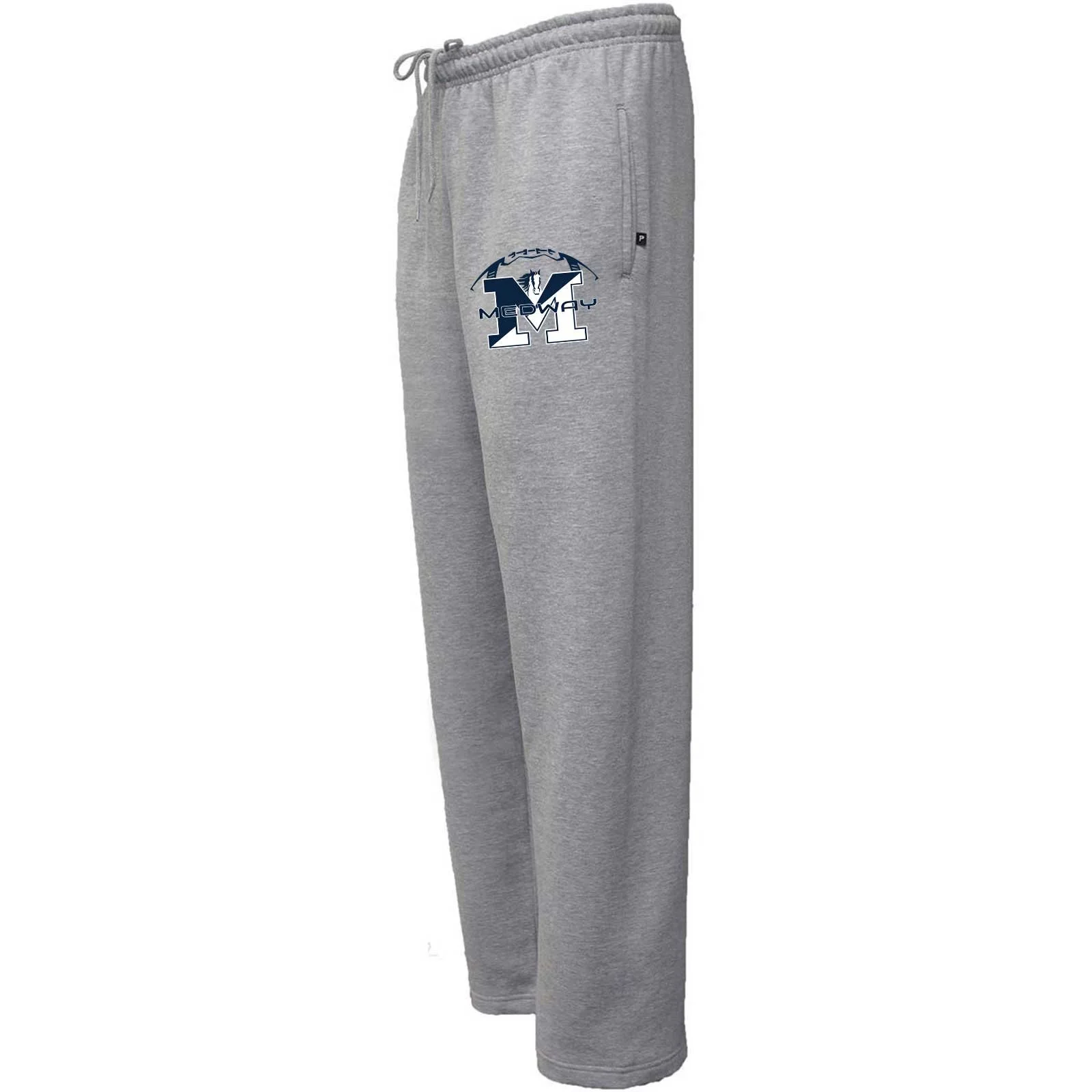 Medway HS Football Grey Pennant Open-Bottom Sweatpants