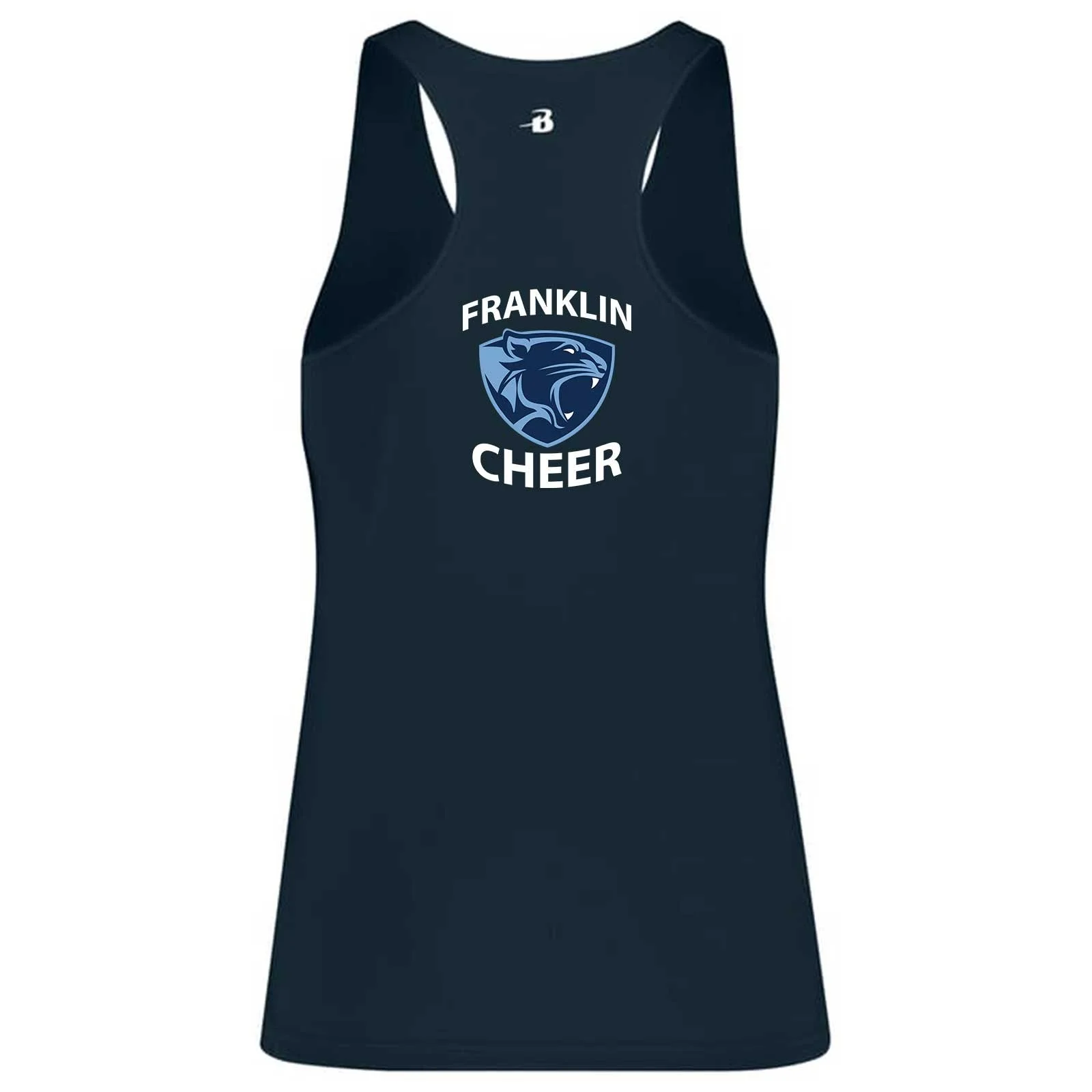 Franklin Youth Cheerleading Navy Racerback Tank