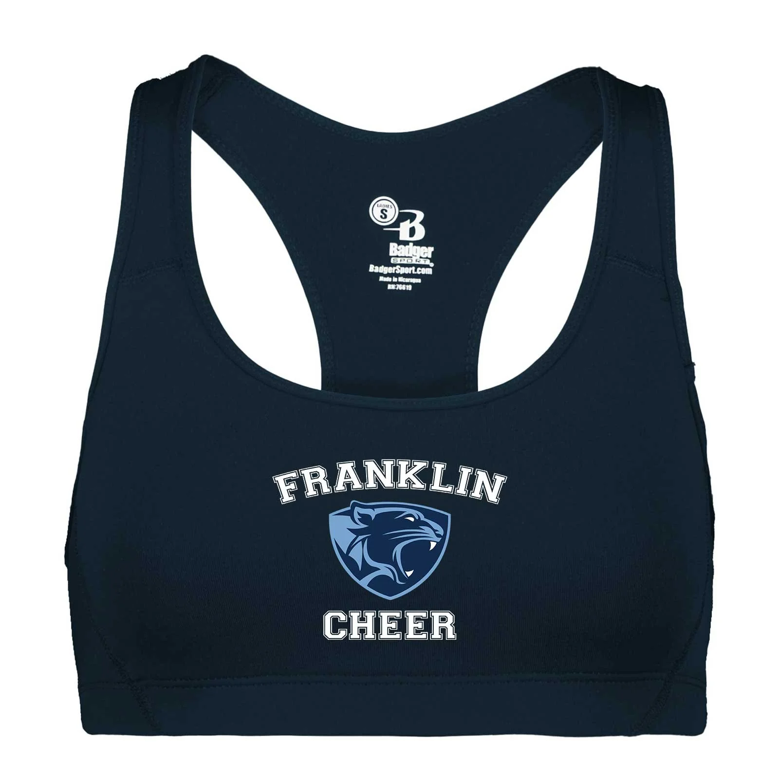 Franklin Youth Cheerleading Badger B-Sport Bra